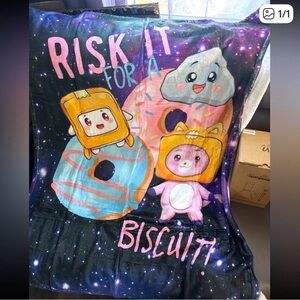 RISK IT FOR A BISCUIT LANKY BOX ULTRA SOFT 40x50 NWT  PURPLE PINK